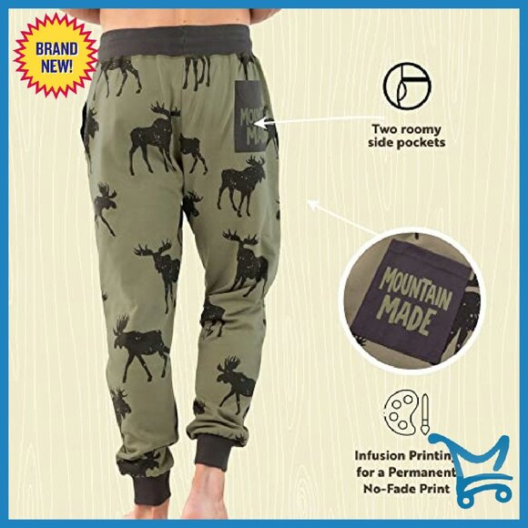 Men's Terry Cloth Jogger Sweatpants with Pockets, Elastic Waist - Picture 7 of 8